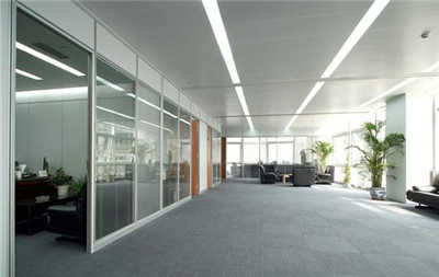 裂纹玻璃款办公隔断