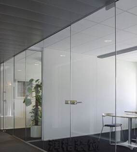 裂纹玻璃款办公隔断